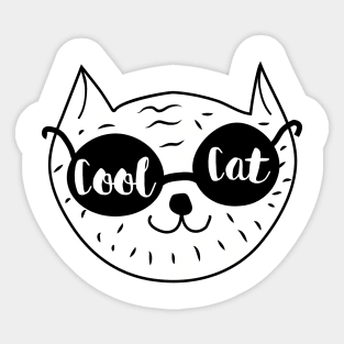 Cool Cat Tshirt Sticker